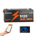 Humsienk - 48V (51.2V) 100Ah - 5.12KWh - Golf Cart Bluetooth LiFePO4 Battery with 200A BMS V2