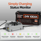 Humsienk 24V 15A AC-DC LiFePO4 Battery Charger