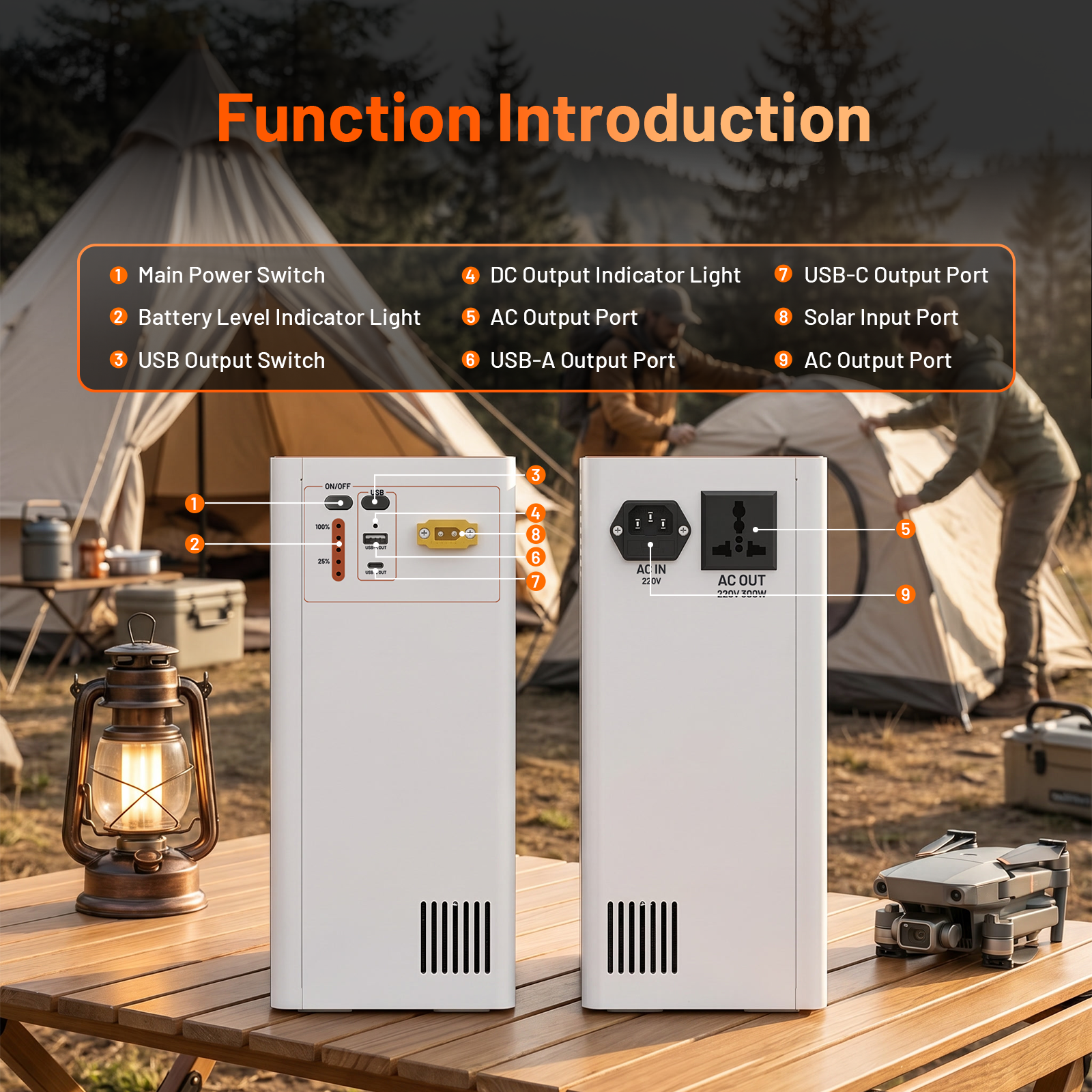 HumsiENK 1000Wh HS300 Pro LiFePo4 Portable Power Station Batterry