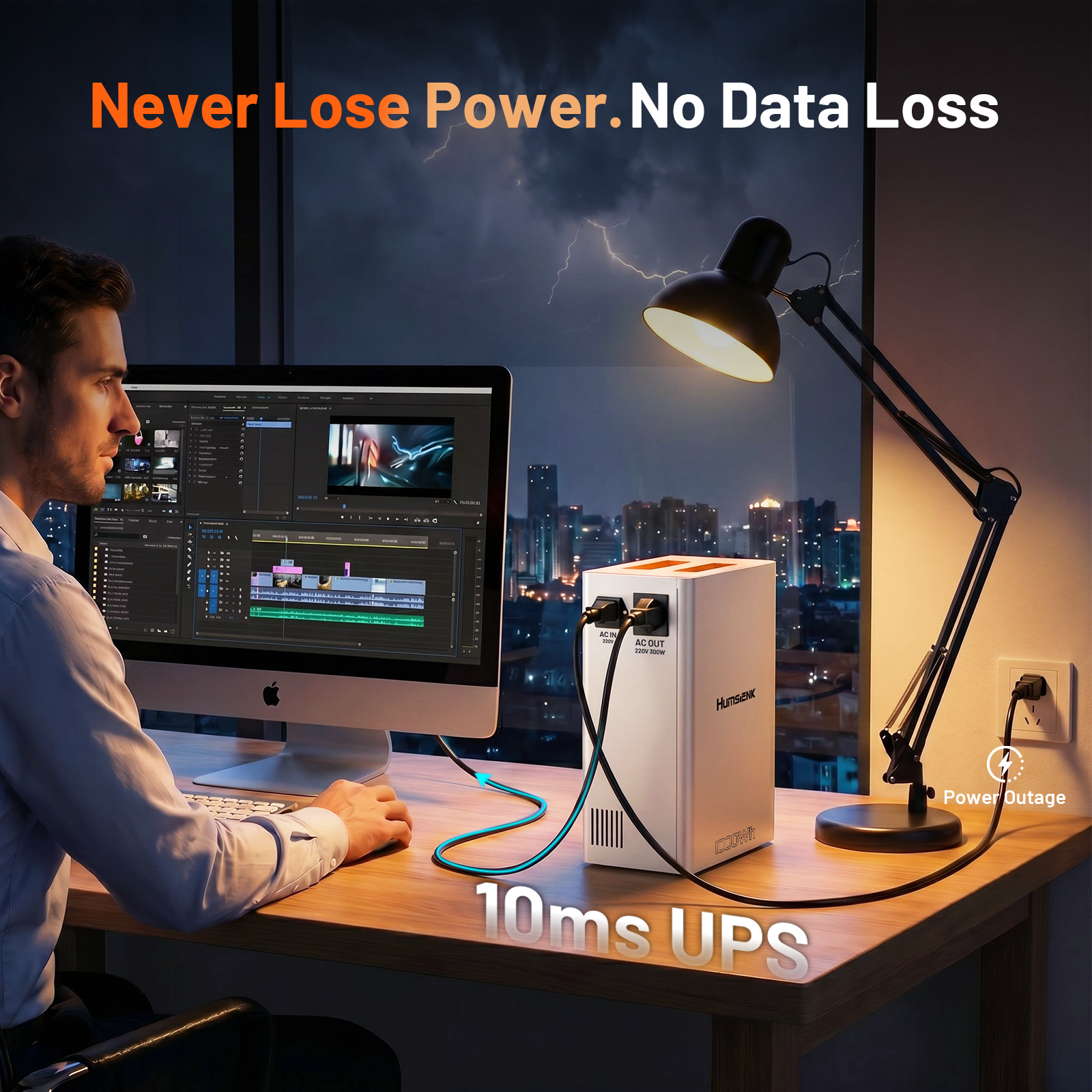 HumsiENK 1000Wh HS300 Pro LiFePo4 Portable Power Station Batterry