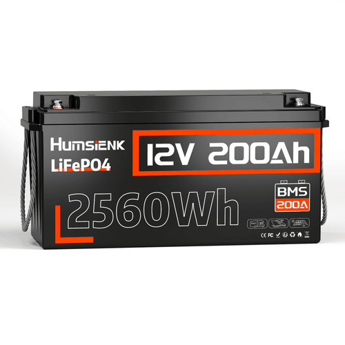 Humsienk 12V 200Ah Pro LiFePO4 Battery, Built-in 200A BMS