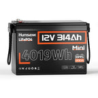 【👍Top Pick】Humsienk 12V 314Ah Mini Bluetooth LiFePO4 Battery (200A BMS)
