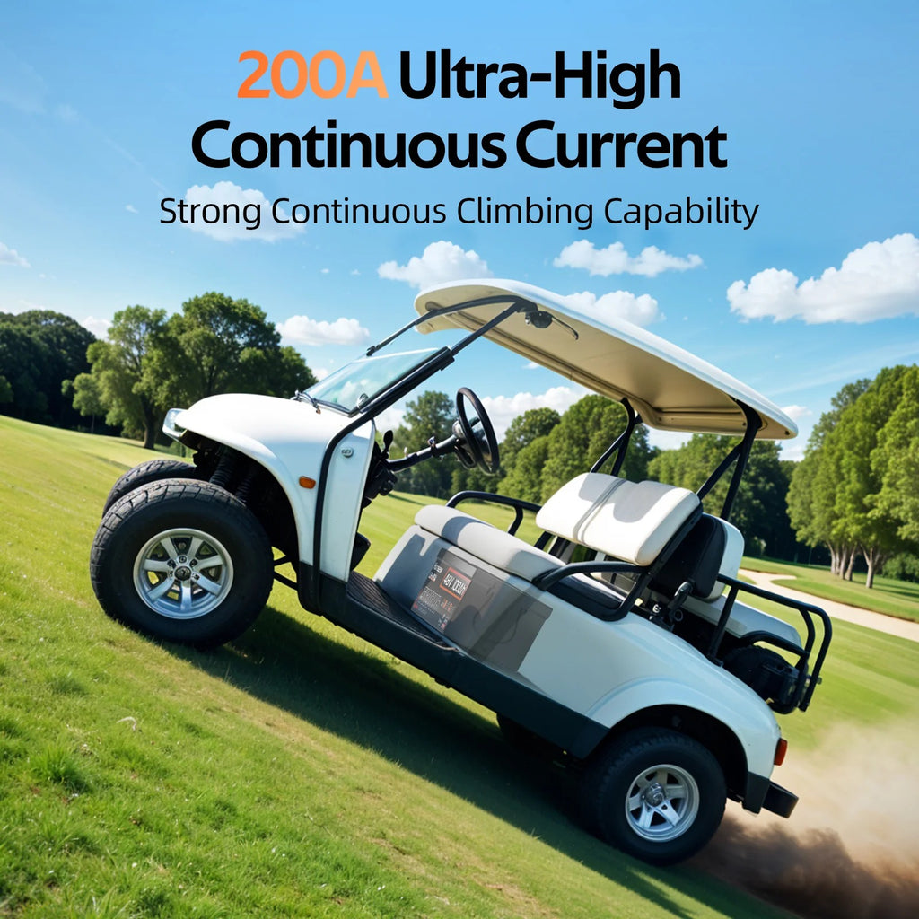 Humsienk 48V 100Ah Bluetooth LiFePO4 Battery 5.12kWh for Golf Carts V1